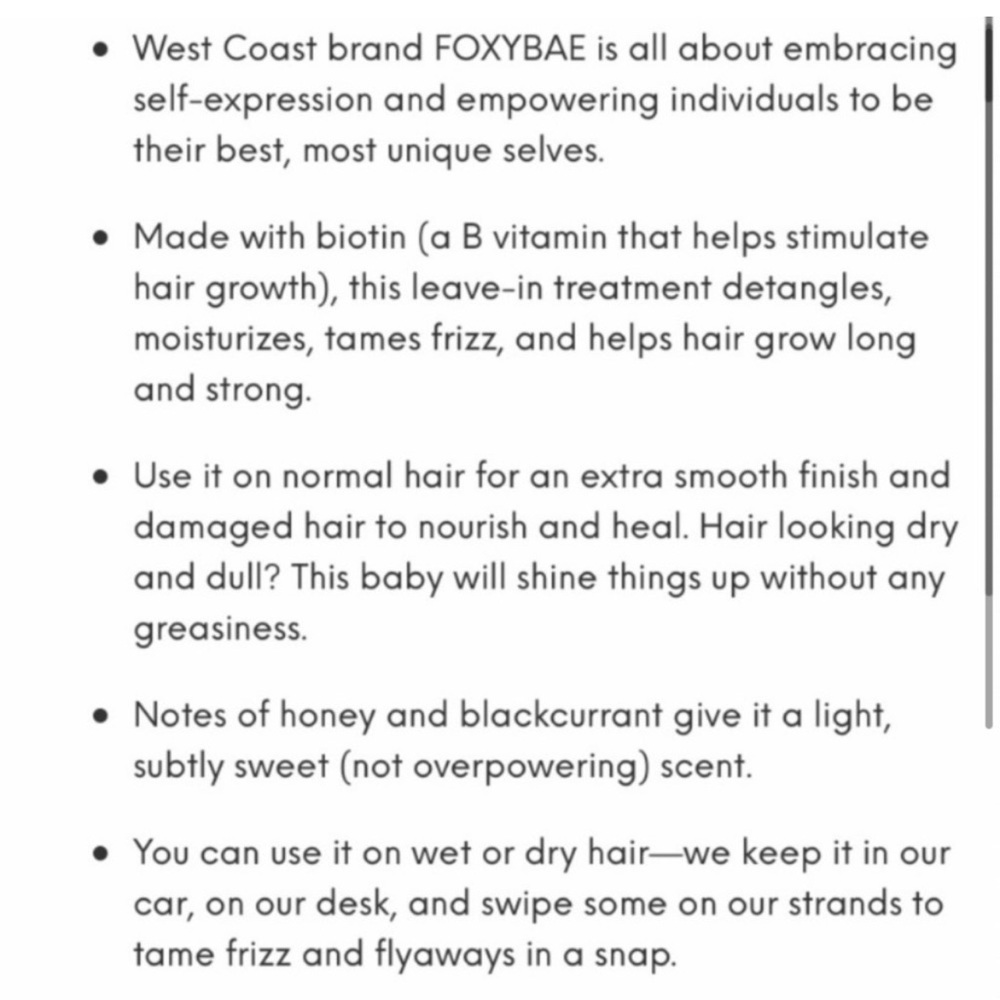 Foxybae Leave In Conditioner Mini - Picture 2 of 4